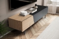 Szafka RTV w kolorze dębu, metalowe nogi, nowoczesny design 150 cm ARCANA