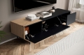 Szafka RTV w kolorze dębu, metalowe nogi, nowoczesny design 150 cm ARCANA