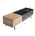 Szafka RTV w kolorze dębu, metalowe nogi, nowoczesny design 150 cm ARCANA