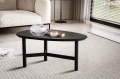 Czarny stolik kawowy z litego drewna mango, minimalistyczny design 86 cm ALIKE