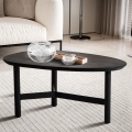 Czarny stolik kawowy z litego drewna mango, minimalistyczny design 86 cm ALIKE