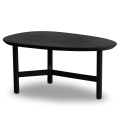 Czarny stolik kawowy z litego drewna mango, minimalistyczny design 86 cm ALIKE