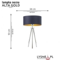 Designerska lampka nocna ZOE Gold