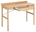 Skandynawskie biurko w kolorze dębu z szufladą, fornir dębowy 110 cm RANSEN