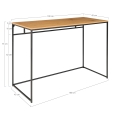 Biurko w minimalistycznym stylu, metalowe nogi, blat w kolorze drewna 100 cm HARVEY
