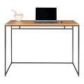 Biurko w minimalistycznym stylu, metalowe nogi, blat w kolorze drewna 100 cm HARVEY