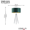 Lampka na stolik nocny ZOE GOLD