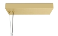 Wisząca lampa o falowanym kształcie, akryl, złota oprawa 120 cm MADAM