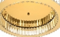 Lampa przysufitowa/plafon w stylu glamour, złota oprawa, kryształowe panele 45 cm PATRIC