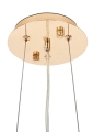 Ozdobny żyrandol, złota oprawa z metalu, efektowny design 60 cm CORNELIA