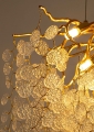 Ozdobny żyrandol, złota oprawa z metalu, efektowny design 80 cm CORNELIA