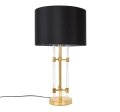Lampa stołowa z czarnym abażurem, podstawa w kolorze złota 66,5 cm WALLA