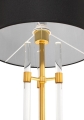 Lampa stołowa z czarnym abażurem, podstawa w kolorze złota 66,5 cm WALLA