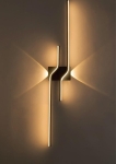 Nowoczesna lampa ścienna, metalowy stelaż w kolorze czarnym 100 cm CARMEL