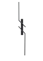 Nowoczesny kinkiet, metalowy stelaż w kolorze czarnym 100 cm SUVE