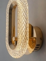 Kinkiet w kolorze złota z błyszczącymi kryształami 25 cm MIRABELL