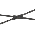 Czarne biurko loft płyta MDF na metalowych nogach - ONDY
