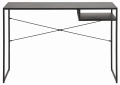 Czarne biurko loft płyta MDF na metalowych nogach - ONDY