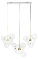 Nowoczesna lampa LED, metal w kolorze złota, szklane klosze 273 cm PAULA II