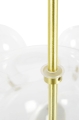 Nowoczesna lampa LED, metal w kolorze złota, szklane klosze 99 cm PAULA