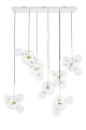 Nowoczesna lampa LED, metal w kolorze złota, szklane klosze 99 cm PAULA II