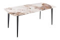 Stół ceramiczny, blat imitujący kamień naturalny, metalowy stelaż 180/90 cm MAVE