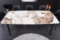Stół ceramiczny, blat imitujący kamień naturalny, metalowy stelaż 180/90 cm MAVE
