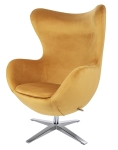 Fotel JOJO musztardowy - velvet, wybór koloru podstawy