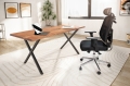 Biurko lite drewno akacjowego 200 cm, metalowe nogi AERO