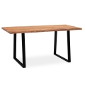 Biurko lite drewno akacjowego 200 cm, metalowe nogi AERO III
