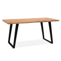 Biurko lite drewno akacjowego 200 cm, metalowe nogi AERO II