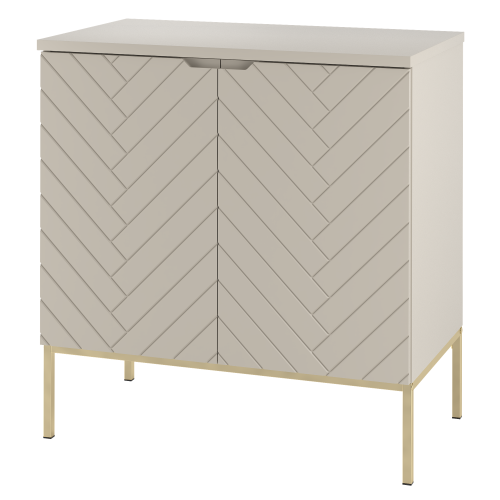 Szafka łazienkowa z wyborem blatu, metalowe złote nogi, beżowe fronty 82/80 cm ALDA