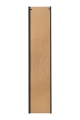 Słupek łazienkowy z półkami, ryflowane fronty w kolorze czarnym 140/30 cm TAJGA