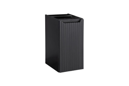 Szafka łazienkowa z półkami, ryflowane fronty w kolorze czarnym 30 cm TAJGA