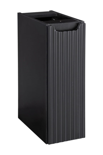 Szafka łazienkowa z półkami, ryflowane fronty w kolorze czarnym 20 cm TAJGA