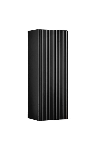 Wisząca szafka łazienkowa z półkami, ryflowane fronty w kolorze czarnym 57/20 cm TAJGA