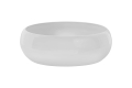 Okrągła umywalka nablatowa, ceramiczna, w kolorze białym 36 cm TORIA