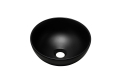 Okrągła umywalka nablatowa, ceramiczna, w kolorze czarnym 32 cm DOMENICA