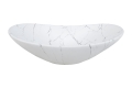 Biała umywalka nablatowa, powierzchnia imitująca kamień 61 cm EURALIA