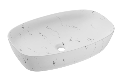 Ceramiczna umywalka nablatowa, powierzchnia imitująca kamień 60 cm ABIS