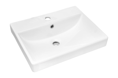 Umywalka meblowa ceramiczna, w kolorze białym 50 cm TERIVA