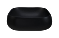 Ceramiczna umywalka nablatowa, w kolorze czarnym 45 cm SOLID BLACK