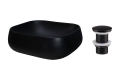 Ceramiczna umywalka nablatowa, w kolorze czarnym 45 cm SOLID BLACK
