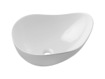 Biała umywalka nablatowa o nieregularnym kształcie 51 cm SOTE