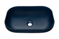 Ceramiczna umywalka nablatowa, w kolorze matowym granatowym 50 cm NOEL