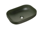 Ceramiczna umywalka nablatowa, w kolorze matowym khaki 50 cm NOEL