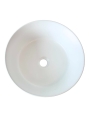 Okrągła umywalka nablatowa, ceramika w kolorze białym 40 cm WERO WHITE
