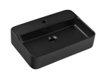 Ceramiczna umywalka nablatowa, w kolorze matowym czarnym 55 cm PERI