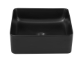 Umywalka łazienkowa nablatowa w kolorze czarnym 37 cm CANTIS