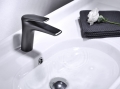 Bateria łazienkowa umywalkowa w kolorze ciemnoszarm, niska 15 cm DOKS